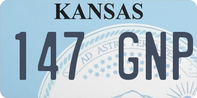 KS license plate 147GNP