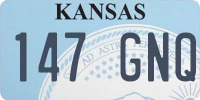 KS license plate 147GNQ