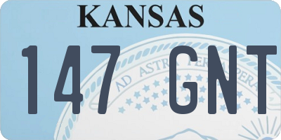 KS license plate 147GNT