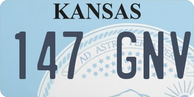 KS license plate 147GNV
