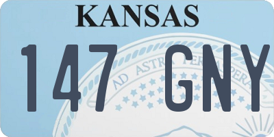 KS license plate 147GNY