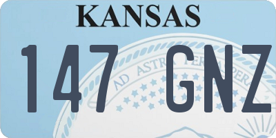 KS license plate 147GNZ