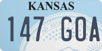 KS license plate 147GOA