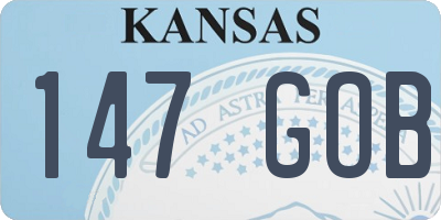 KS license plate 147GOB