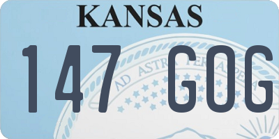 KS license plate 147GOG