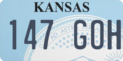 KS license plate 147GOH