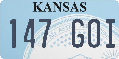KS license plate 147GOI