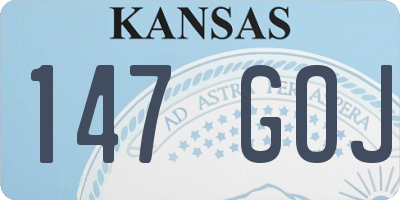 KS license plate 147GOJ