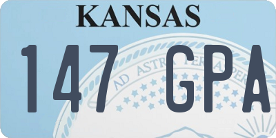 KS license plate 147GPA