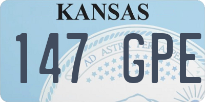 KS license plate 147GPE
