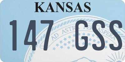 KS license plate 147GSS