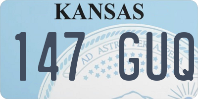 KS license plate 147GUQ