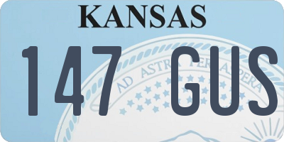 KS license plate 147GUS