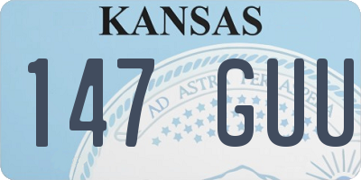 KS license plate 147GUU