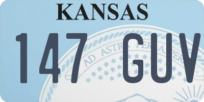 KS license plate 147GUV