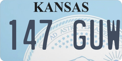 KS license plate 147GUW