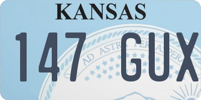 KS license plate 147GUX