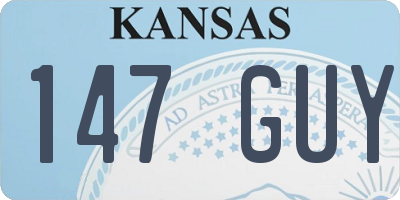 KS license plate 147GUY