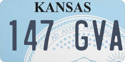 KS license plate 147GVA