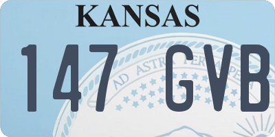KS license plate 147GVB