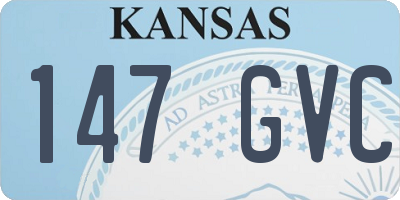 KS license plate 147GVC