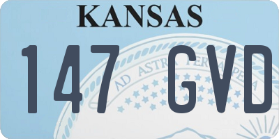 KS license plate 147GVD