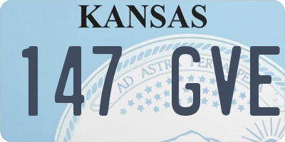 KS license plate 147GVE