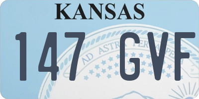 KS license plate 147GVF
