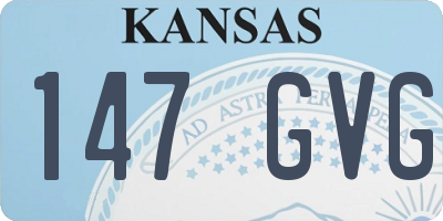 KS license plate 147GVG