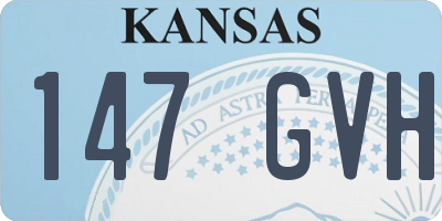 KS license plate 147GVH