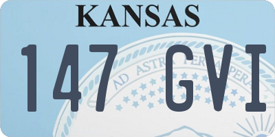 KS license plate 147GVI