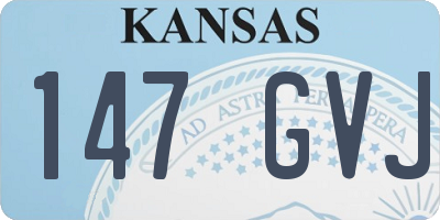 KS license plate 147GVJ