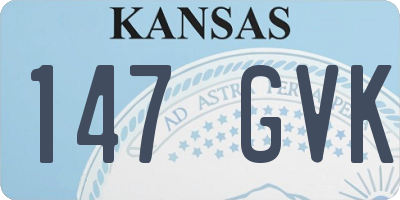 KS license plate 147GVK