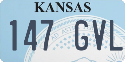 KS license plate 147GVL