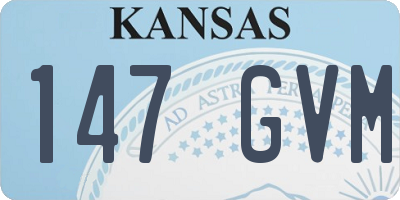 KS license plate 147GVM