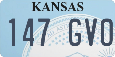 KS license plate 147GVO