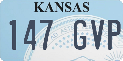 KS license plate 147GVP