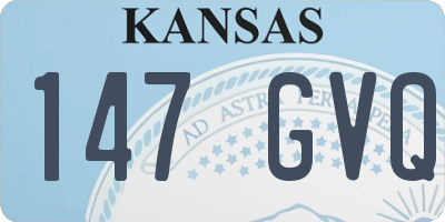 KS license plate 147GVQ