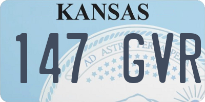 KS license plate 147GVR