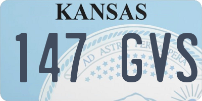 KS license plate 147GVS