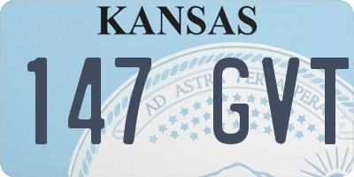 KS license plate 147GVT