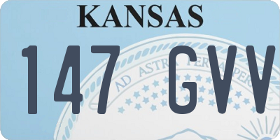KS license plate 147GVV