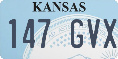 KS license plate 147GVX