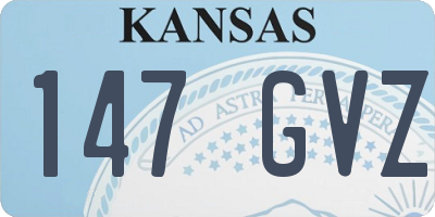 KS license plate 147GVZ