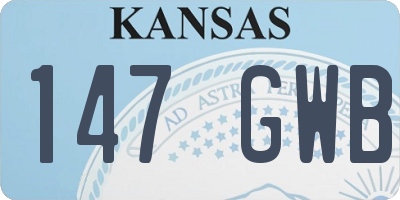 KS license plate 147GWB