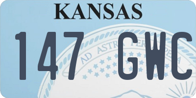 KS license plate 147GWC