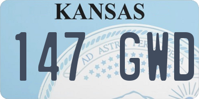 KS license plate 147GWD