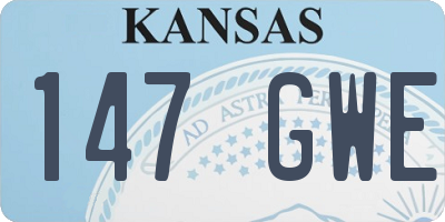 KS license plate 147GWE
