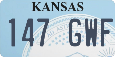 KS license plate 147GWF