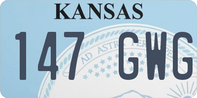 KS license plate 147GWG